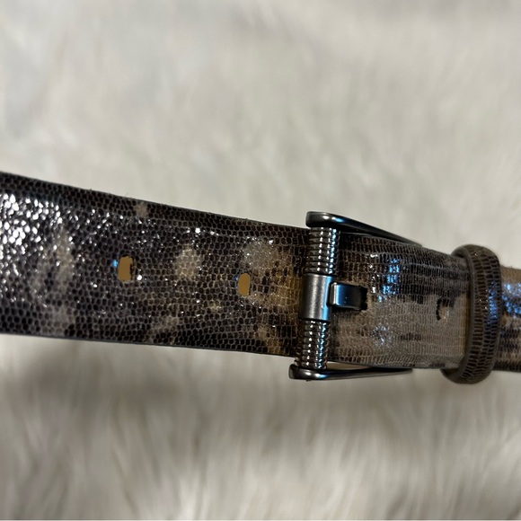 Sandy Duftler Designs Animal Snakeskin Print Belt Size Large - Picture 5 of 5